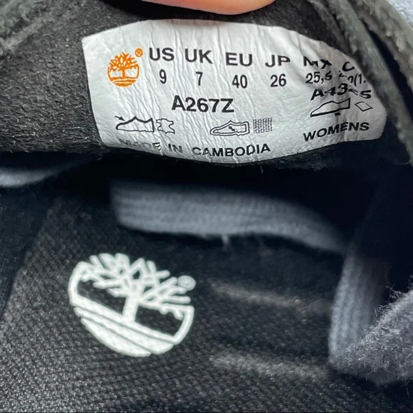 NWOB Timberland Teya Black Leather Sneaker Size 9 - Picture 10 of 10